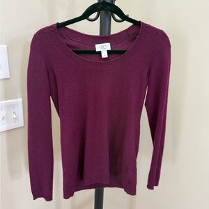 LOFT Magenta Cashmere Sweater